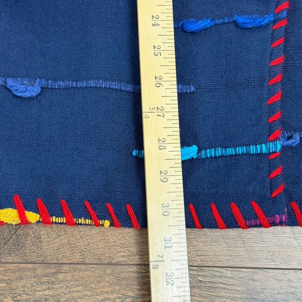 Crystal Handwovens Vintage Blazer Jacket Women's Medium Navy‎ Blue